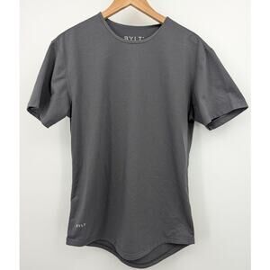 BYLT Premium Basics Signature Tee Gray Size M Drop-Cut Hem Athletic Fit Casual